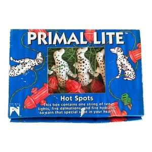 New Primal Lite "Hot Spots" Dalmatian String Lights Vintage ‘93 Tested
